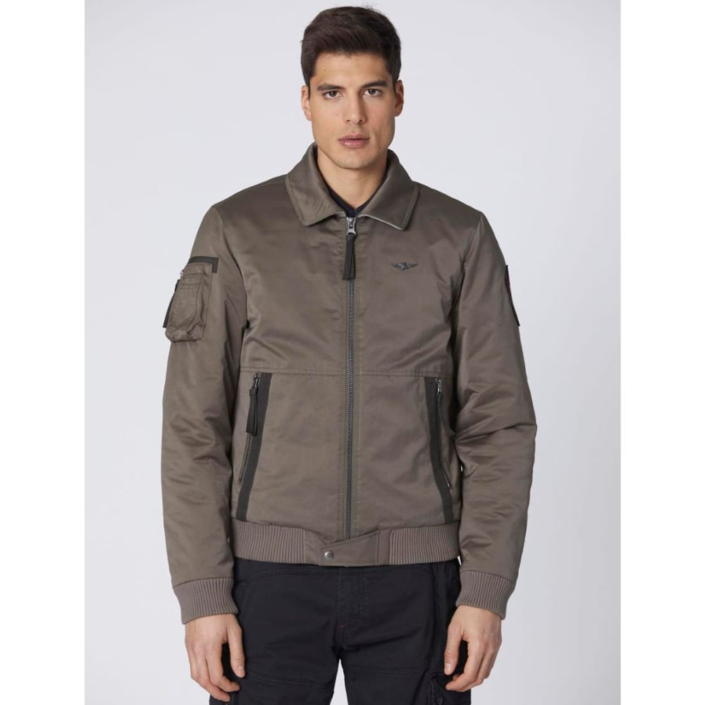 AERONAUTICA BOMBER SQUADRON OF ACES MEN BROWN JACKET